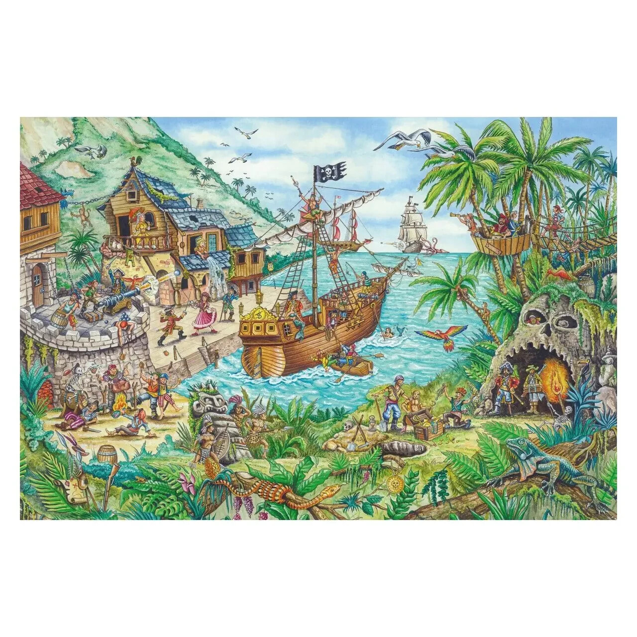 Puzzle Pirate Cove enthält Piratenflagge