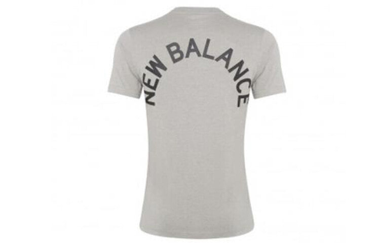 New Balance 背后字母休闲短袖T恤 男款 灰色 / Футболка New Balance MT91924-AGM T Trendy Clothing