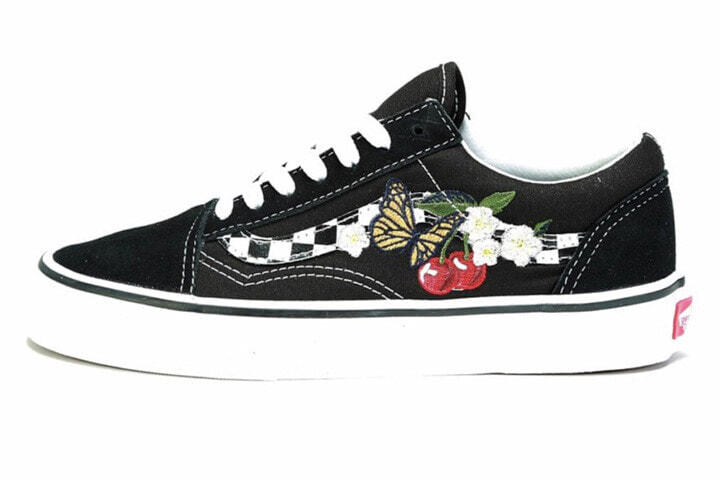 Vans Old Skool Checker Floral 低帮 板鞋 女款 黑 / Кроссовки Vans Old Skool VN0A38G1I5Z