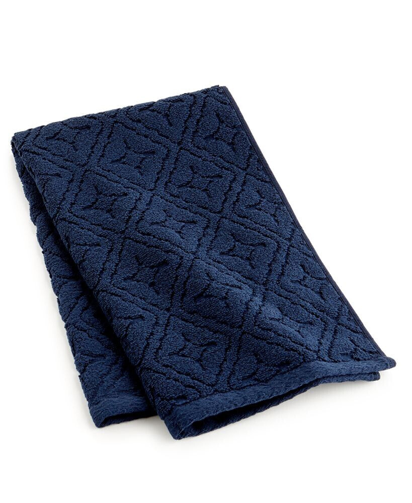 Hotel Collection micro Cotton Sculpted Tonal Tile Hand Towel, 16
