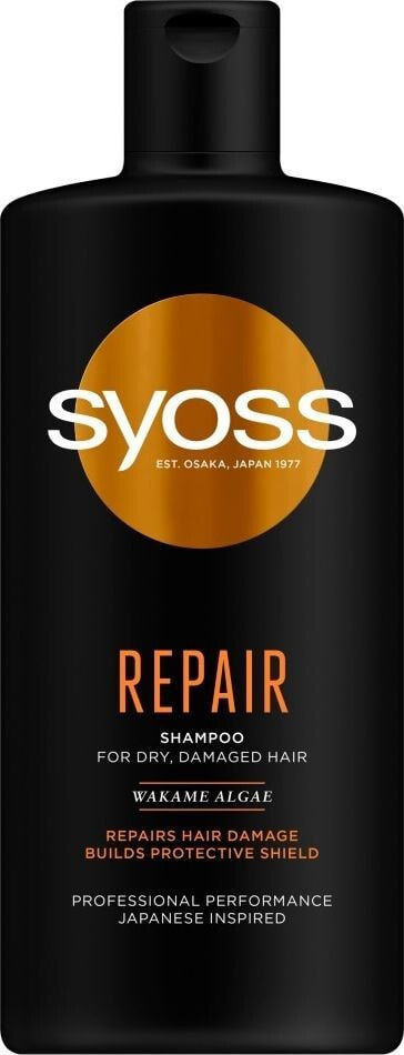 Syoss Repair Shampoo Восстанавливающий шампунь с экстрактом водорослей для  сухих и поврежденных волос  440 мл