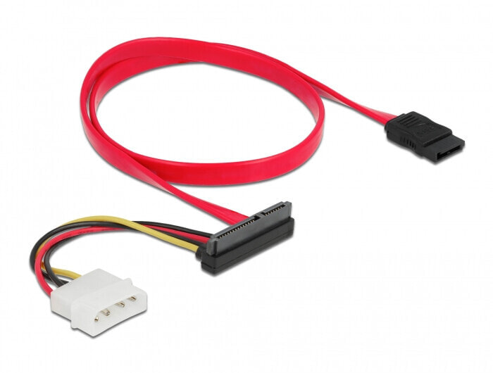 86078 - 0.5 m - SATA III - SATA 7-pin - SATA 22-pin + Molex (4-pin) - Black - Red - White - Straight