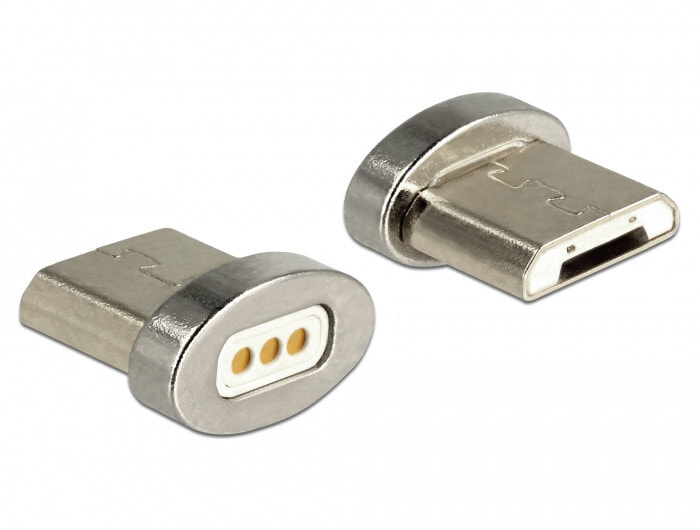 DeLOCK 65929 кабельный разъем/переходник USB Type Micro-B magnet interface Серебристый