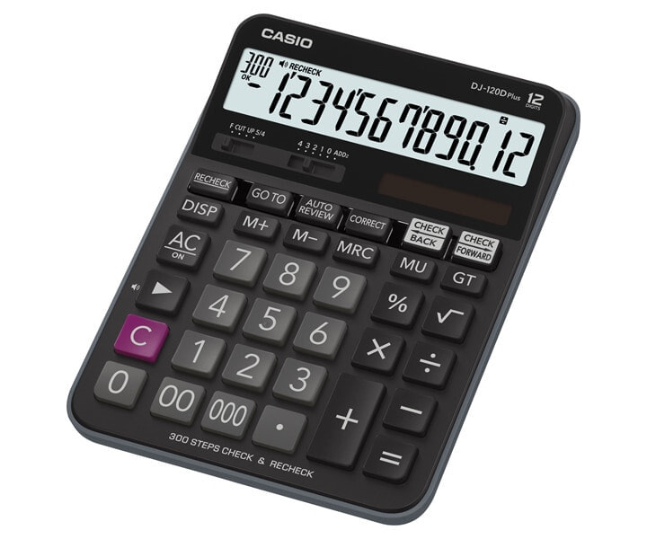 Casio DJ-120D Plus калькулятор Настольный Черный DJ-120DPLUS