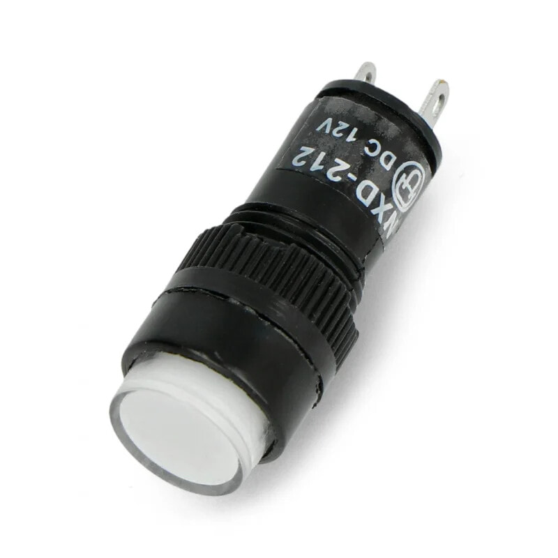 LED indicator 12V DC- 12mm - white