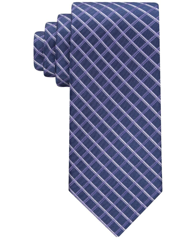 Calvin Klein men's Windowpane Grid Tie