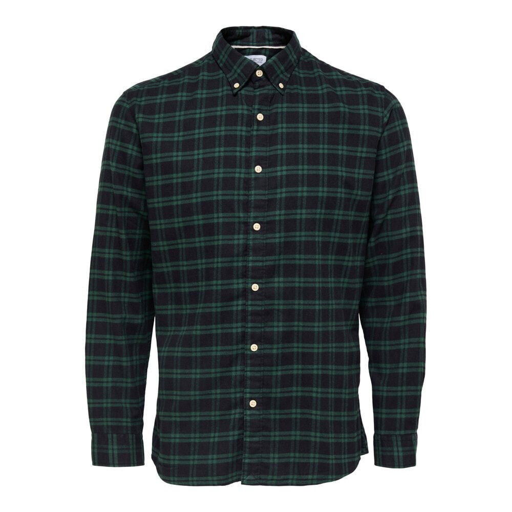 SELECTED Slim Flannel Long Sleeve Shirt