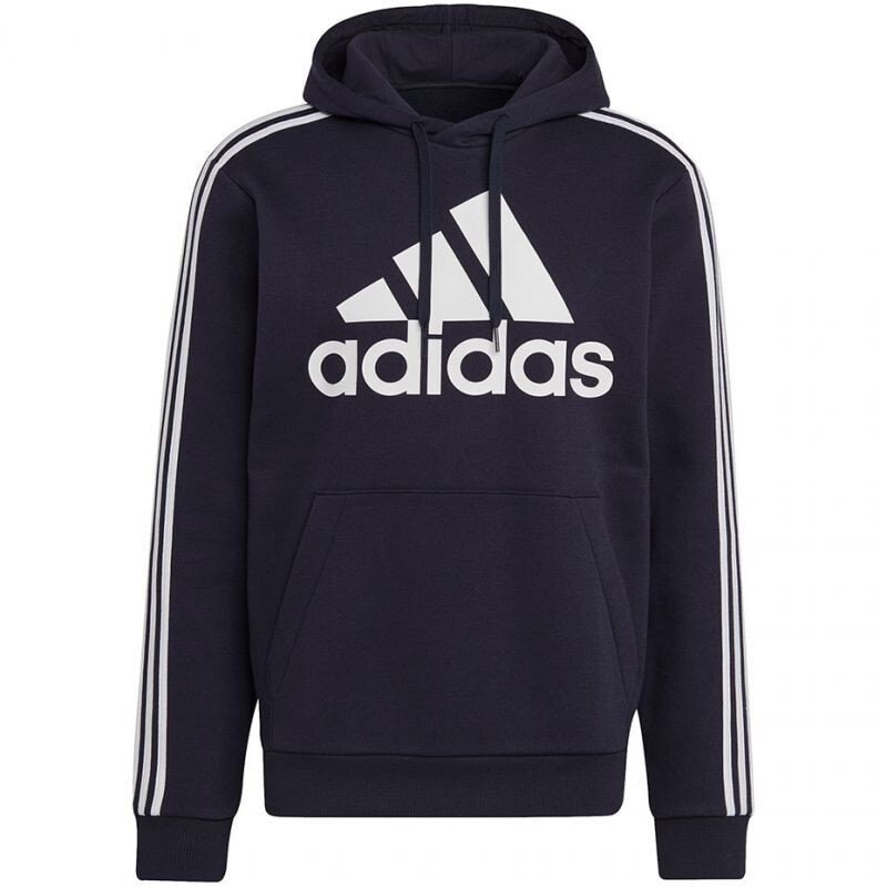 Мужское худи с капюшоном спортивное черное с логотипом Adidas Essentials Hoodie M H14642