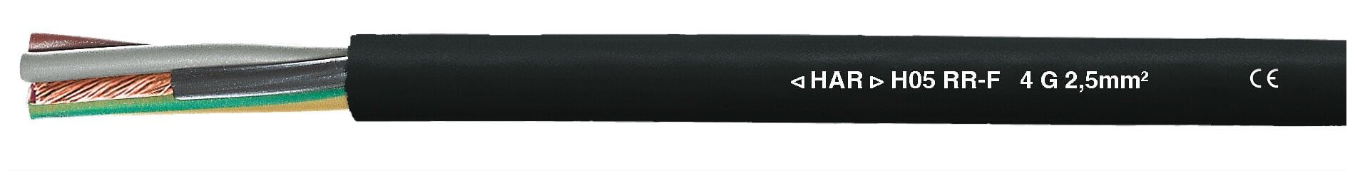 Helukabel H05RR-F - Black - Copper - 9.8 mm - 29 kg/km - 98 kg/km - 7.35 cm