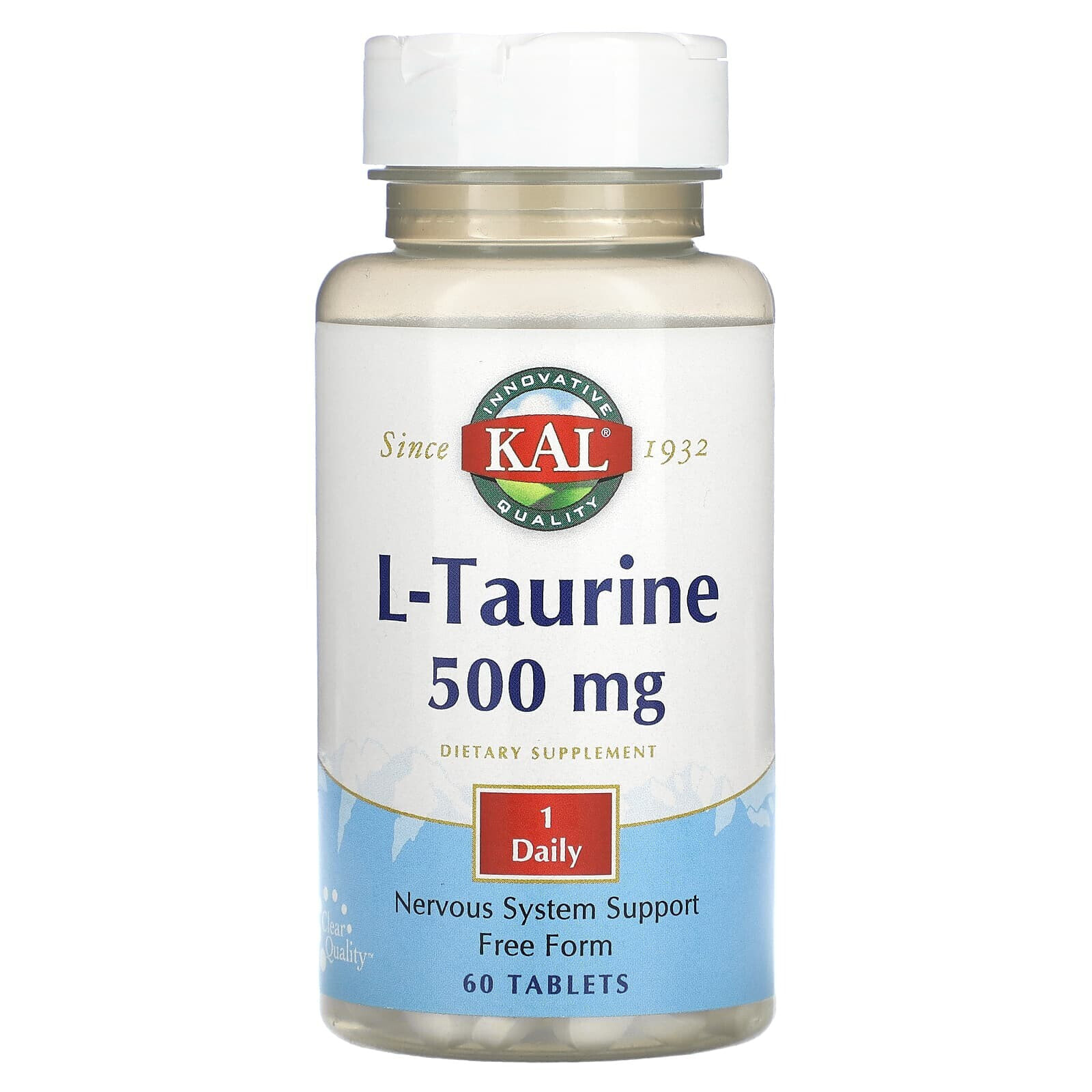 KAL, L-таурин, 500 мг, 60 таблеток
