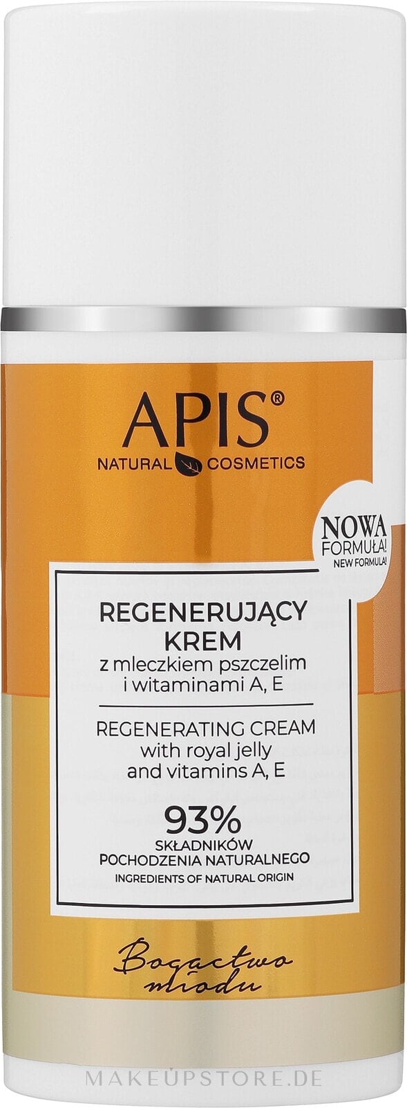 Revitalisierende Gesichtscreme mit Gelée Royale und Vitamin A und E - APIS Professional Wealth of Honey Regenerating Face Cream With Royal Jelly and Vitamins A + E