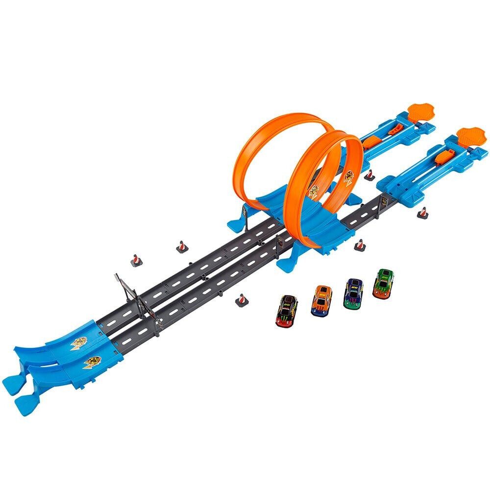 SPEED & GO Superápida 3 In 1 Cars Track With 4 Metal Cars