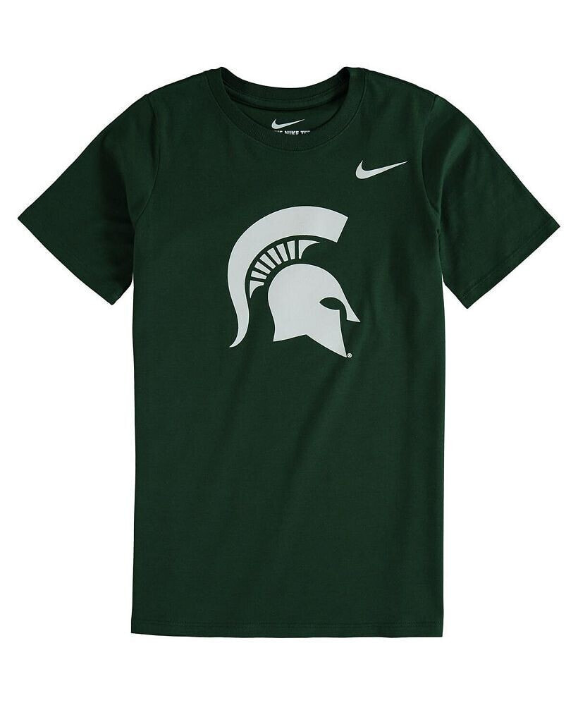 Nike big Boys Green Michigan State Spartans Cotton Logo T-shirt