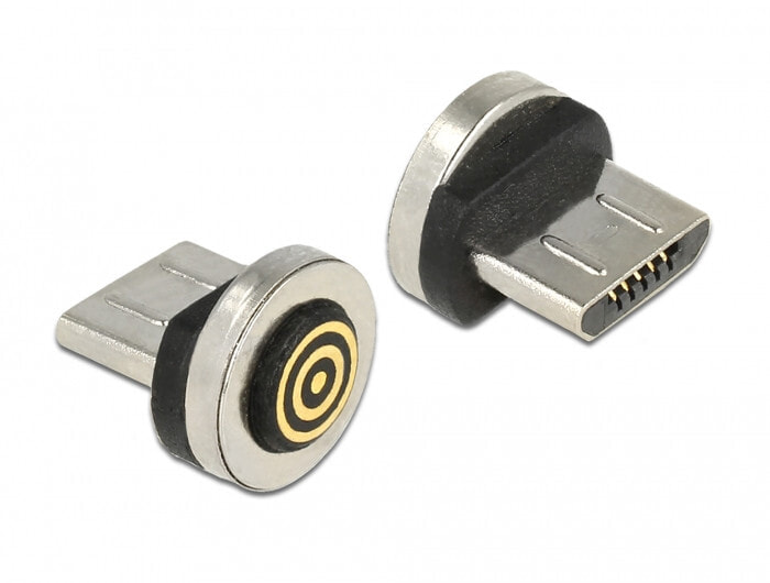 DeLOCK 65932 кабельный разъем/переходник Magnet USB Type Micro-B Черный, Серебристый