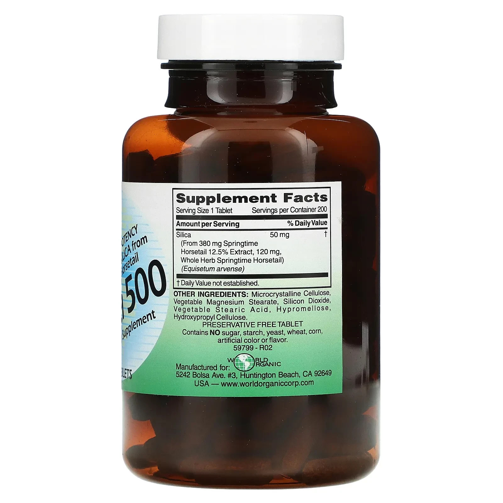 Silica 500, 200 Tablets