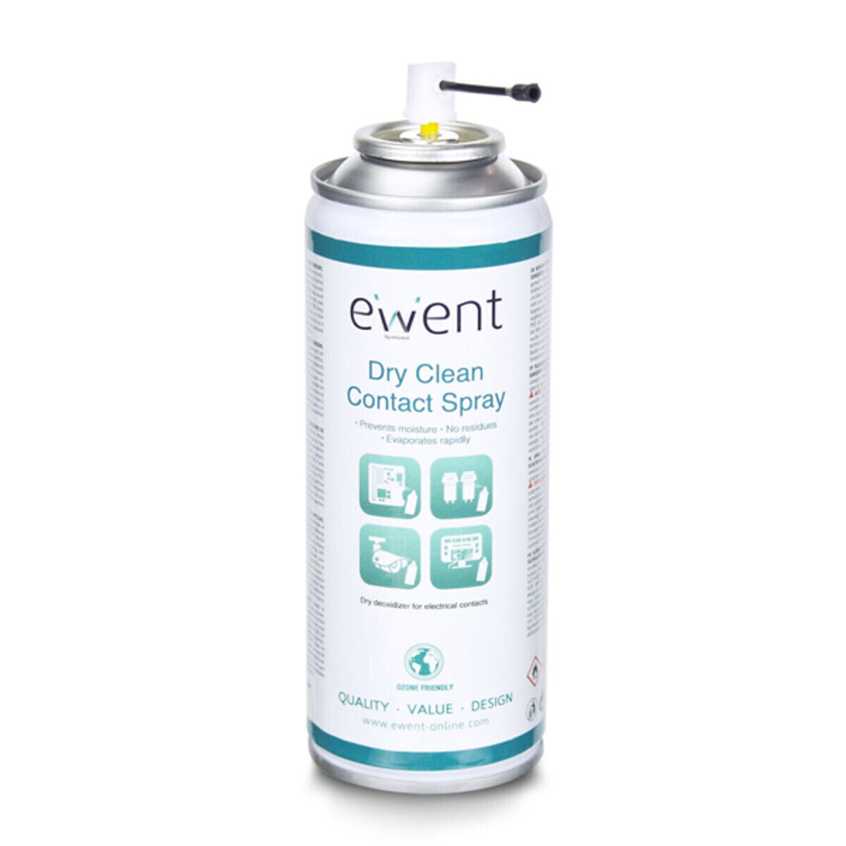 Ewent EW5614 набор для чистки оборудования Экраны/пластмассы, Универсальная Спрей для чистки оборудования 200 ml