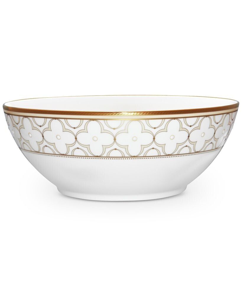 Noritake trefolio Gold Dinnerware Collection Round Vegetable Bowl
