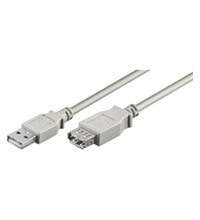 Goobay USB Verl AA 500 LC HiSpeed 2.0 5m USB кабель USB A Серый 68717