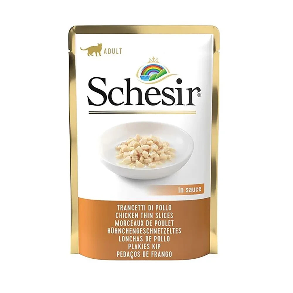 SCHESIR In sauce chicken thin slices wet cat food 85g