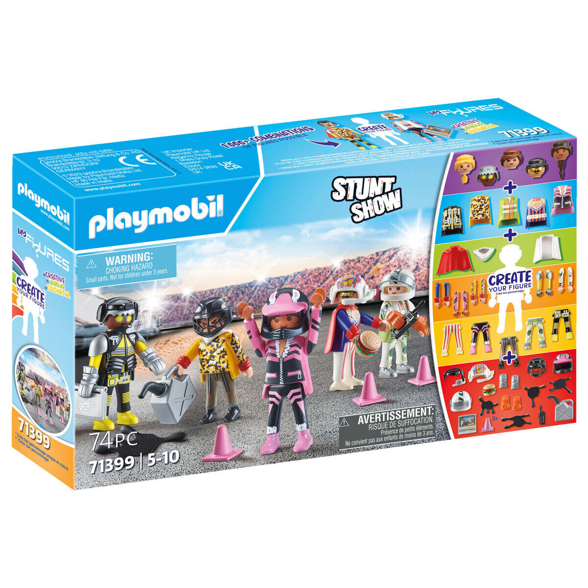 Playset Playmobil 71399 Stunt Show 74 Предметы