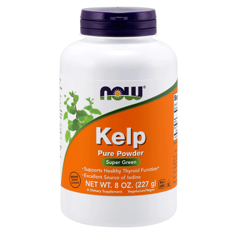 NOW Foods Kelp Pure Powder Органическая ламинария, чистый порошок, для функции щитовидной железы 227 г