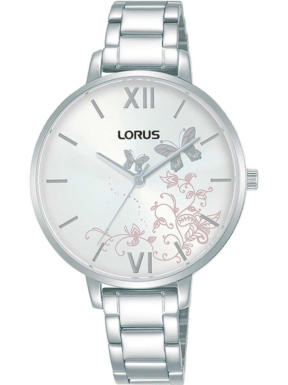 Женские наручные кварцевые часы LORUS ремешок из нержавеющей стали. Водонепроницаемость-3 АТМ. Прочное, минеральное стекло защищает ваши часы от непроизвольных травм.