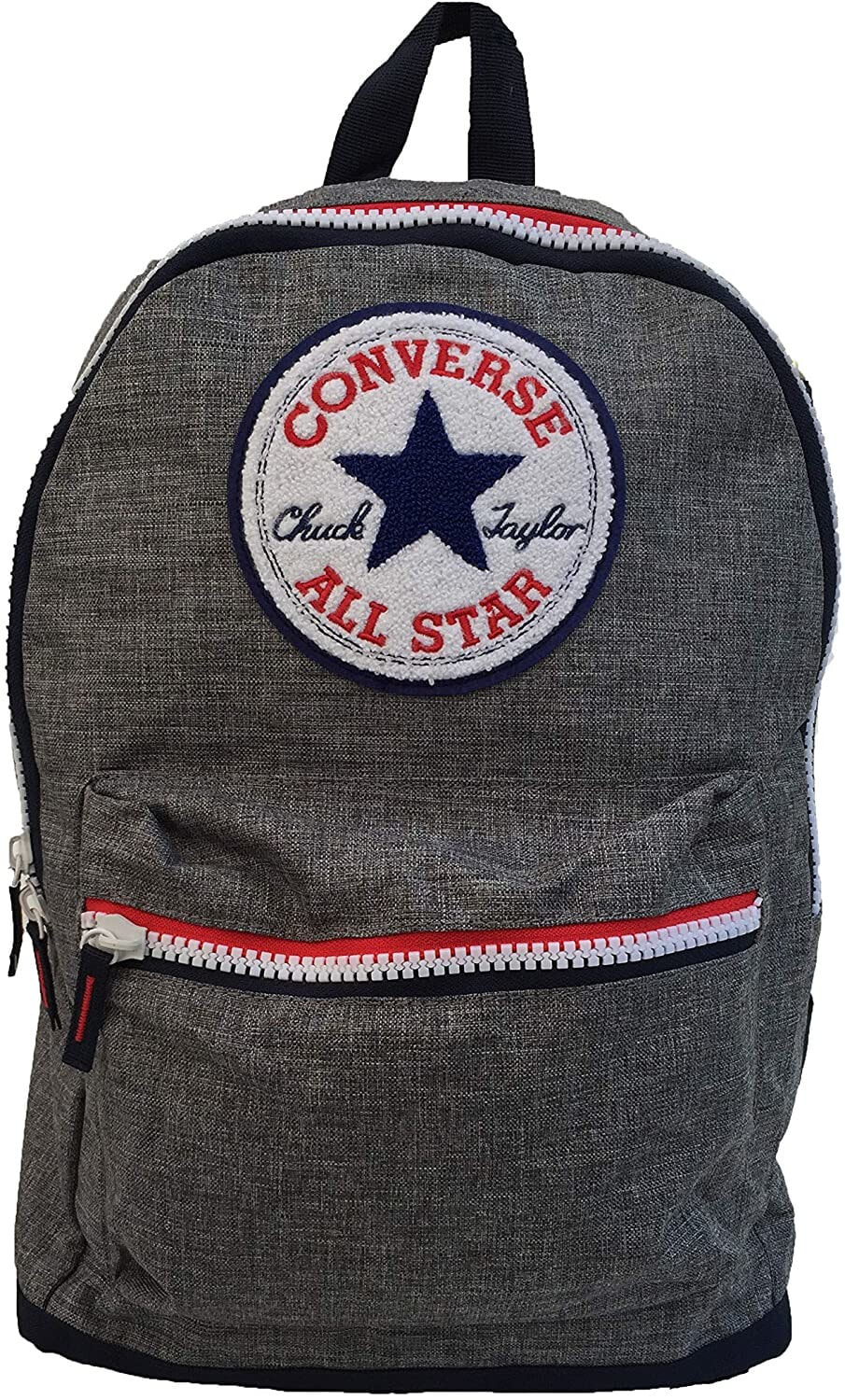 Мужской спортивный рюкзак серый Converse Backpack (One Size, Dark Grey Heather(9A5396-042)/Red)