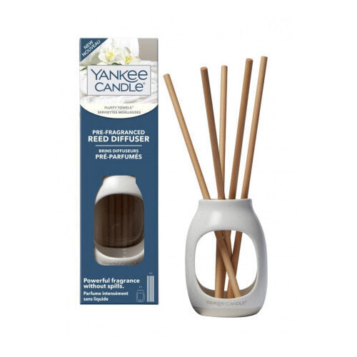 Yankee Candle Pre Fragranced Reed Diffuser Ароматический диффузор с палочками с ароматом пушистых чистых полотенец 210 мл