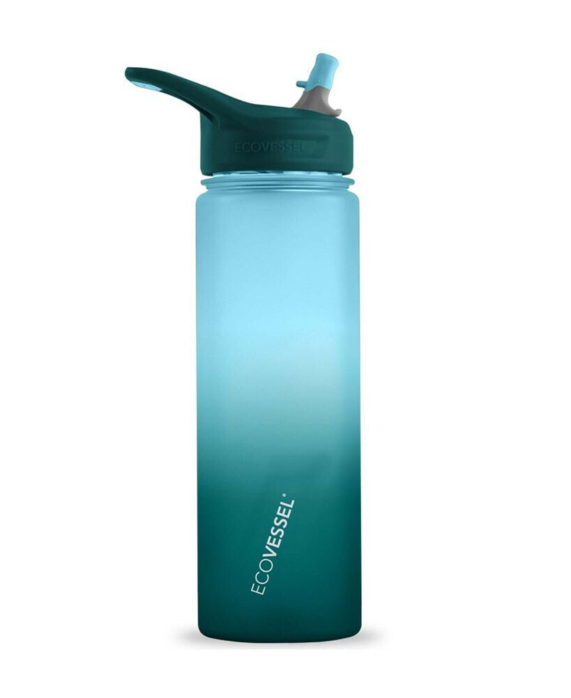 EcoVessel wave Eastman Tritan Plastic Bottle with Flip Straw Lid, 24 oz