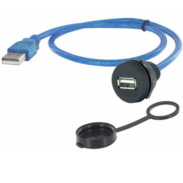 Encitech M22 Panel Contact with USB-A 2.0 + Cable - 3 m - Mini-USB B - USB A - USB 2.0 - Black - Blue