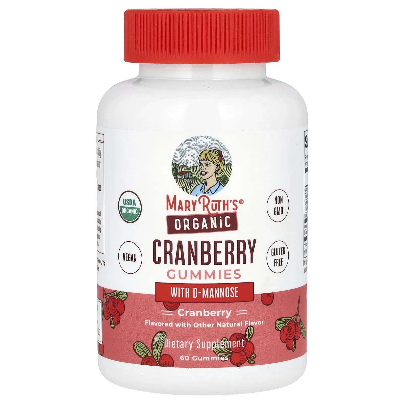 Organic Cranberry Gummies with D-Mannose, 60 Gummies