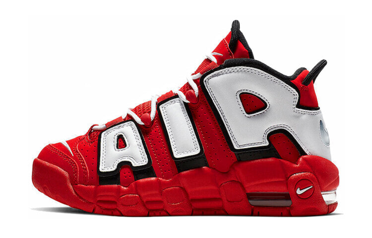 Nike Air More Uptempo 高帮 复古篮球鞋 GS 白红 / Кроссовки Nike Air More Uptempo GS Vintage Basketball Shoes CD9402-600