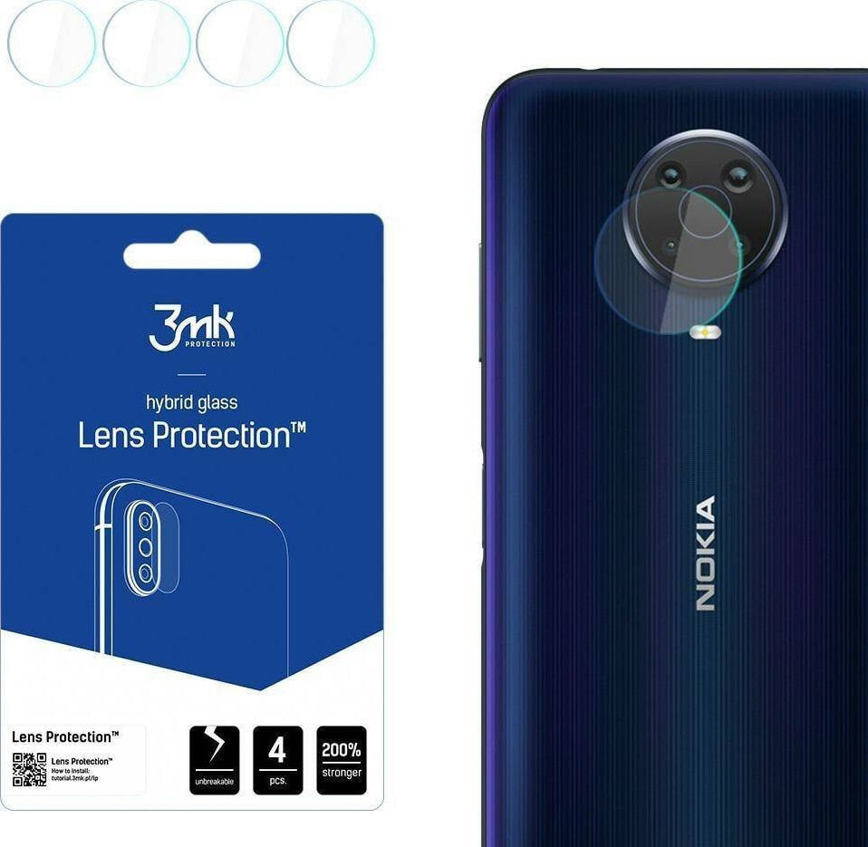3MK Szkło hybrydowe na obiektyw aparatu 3MK Lens Protection Nokia G20 [4 PACK]
