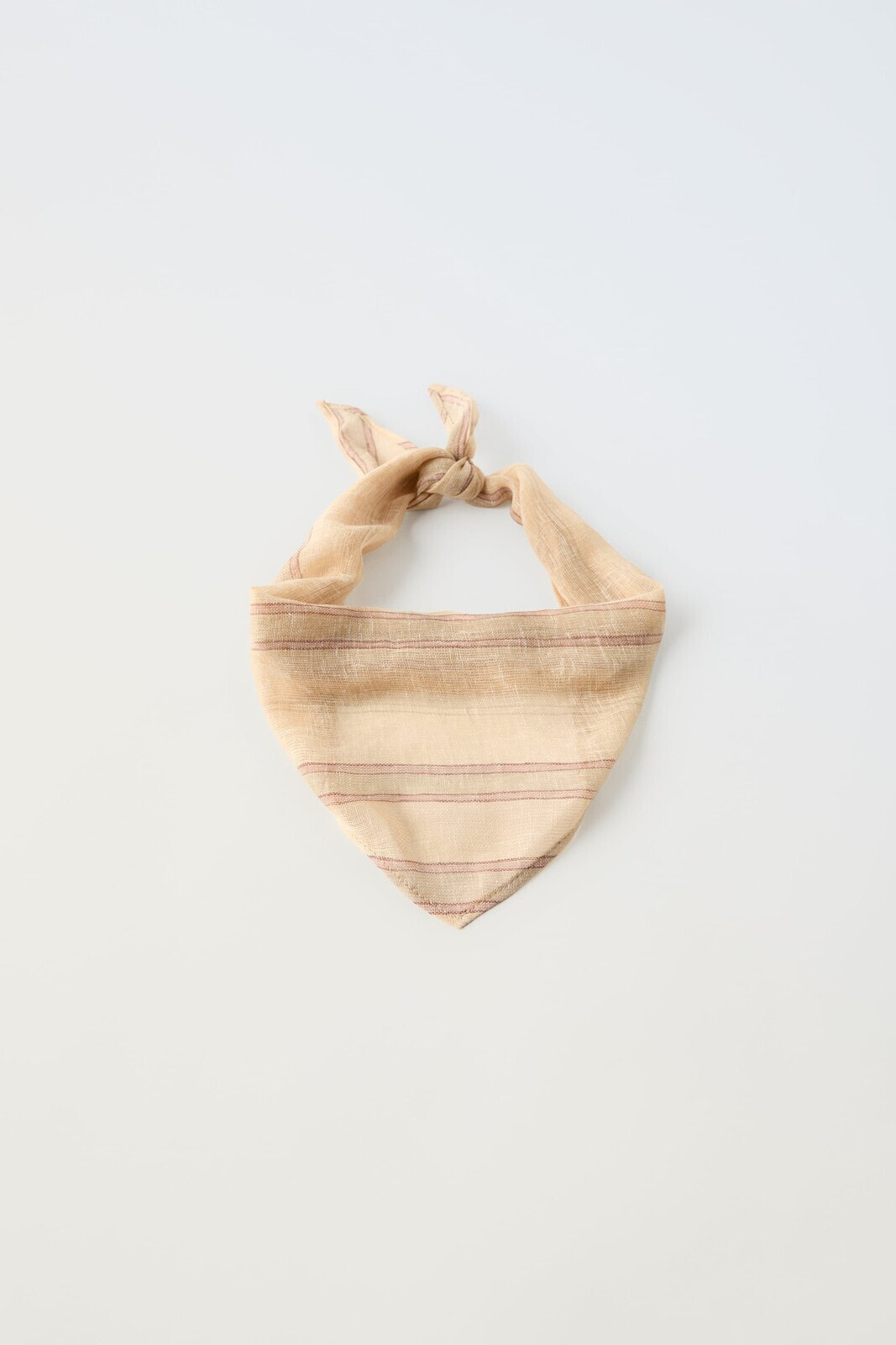 Striped linen blend triangle scarf