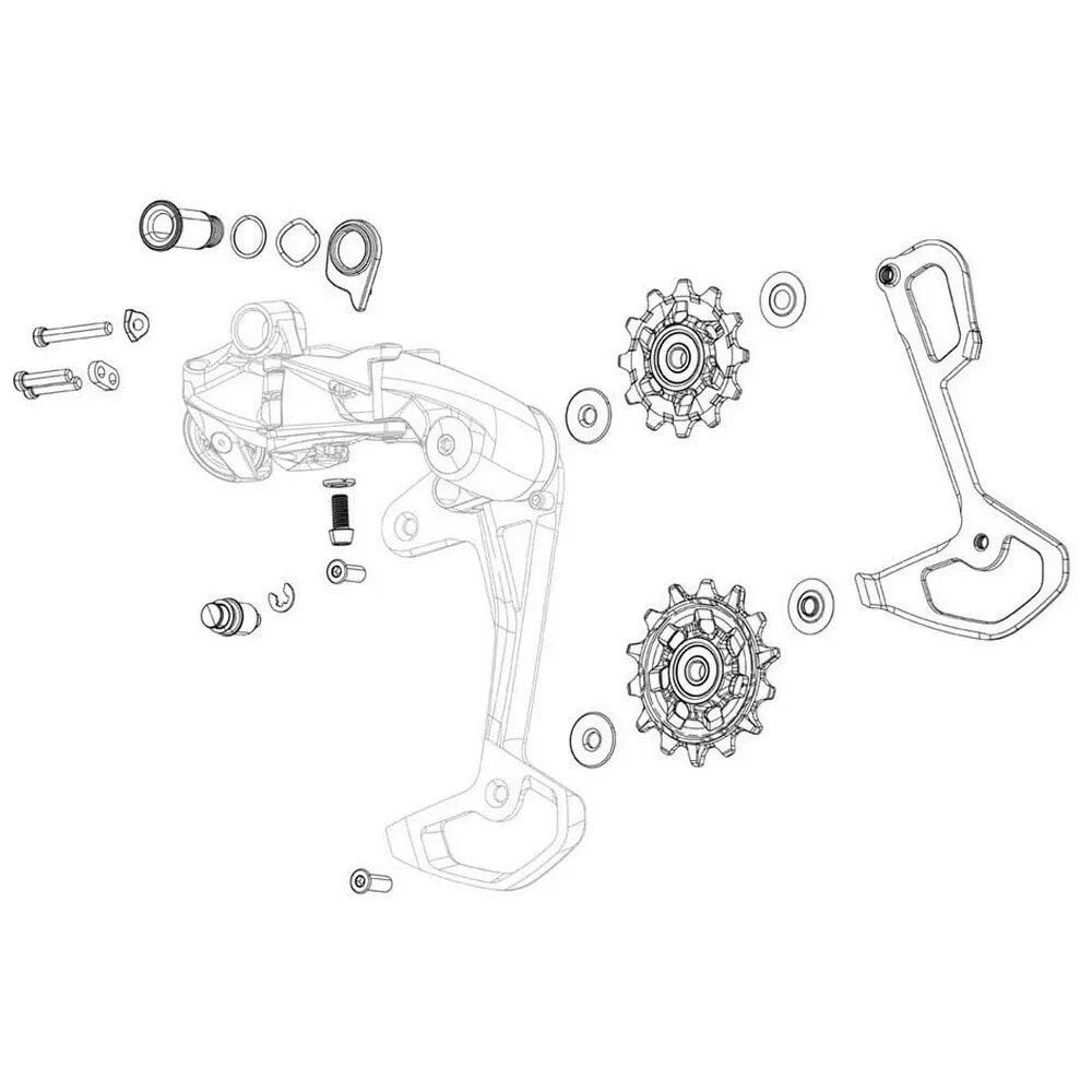 SRAM Red XPLR AXS rear derailleur cage assembly kit