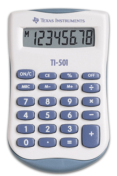Texas Instruments TI-501 калькулятор Карман Базовый Синий, Белый TI501