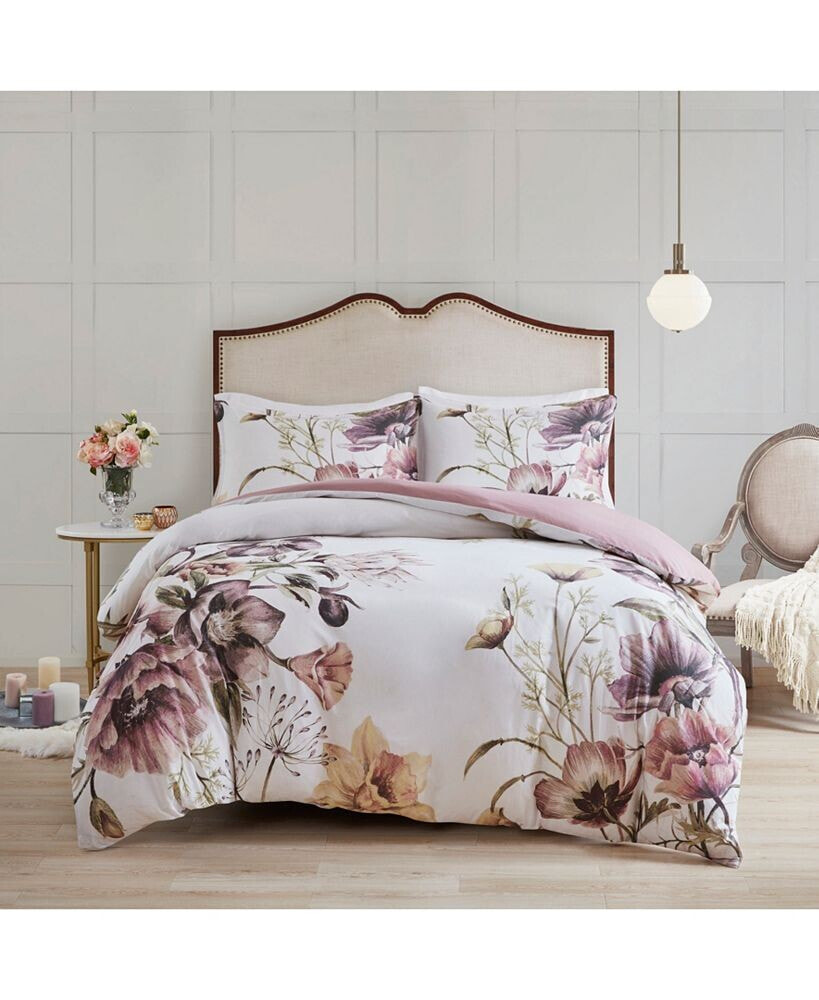 Madison Park cassandra Cotton 3-Pc. Duvet Cover Set, Full/Queen