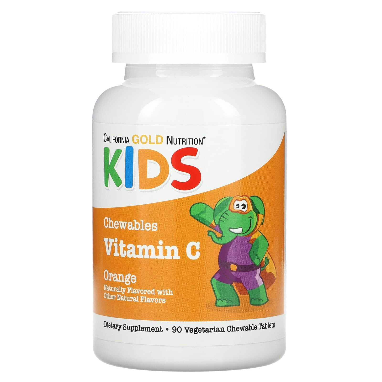 Chewable Vitamin C for Children, Orange, 90 Vegetarian Tablets