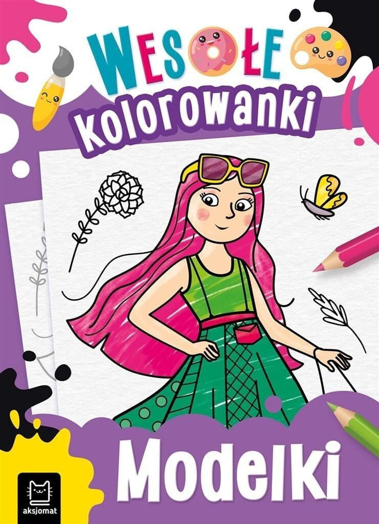 Раскраска для рисования Aksjomat Kraków Wesołe kolorowanki 4+. Modelki
