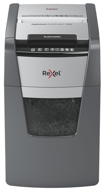 Rexel Optimum AutoFeed+ 130X измельчитель бумаги Перекрестная резка 55 dB 22 cm Черный, Серебристый 2020130XEU