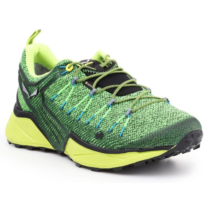 Мужские кроссовки спортивные для бега зеленые текстильные низкие Salewa MS Dropline GTX M 61366-0953 trekking shoes