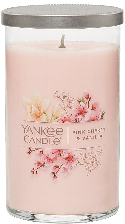 Duftkerze mit Ständer Rosa Kirsche und Vanille mit 2 Dochten - Yankee Candle Pink Cherry & Vanilla Tumbler