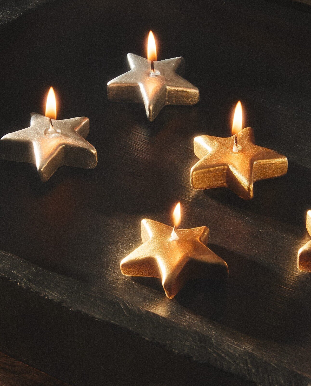 Set of christmas stars tealight candles (set of 6)