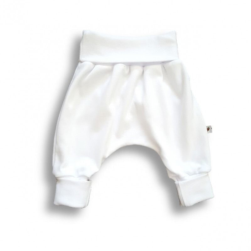 Nanaf Organic Basic black pants, white size 68 (NK-090/02)