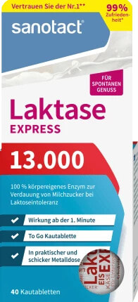 Express Laktase 13000 Kautabletten, 18 g