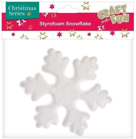 Craft with Fun Christmas ornament - styrofoam snowflake (NP 113)