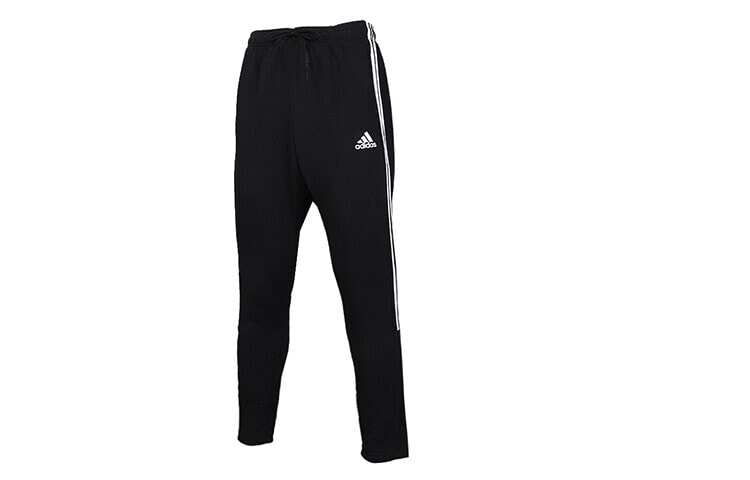 adidas 三条纹印花训练运动长裤 男款 黑色 / Adidas DT9901