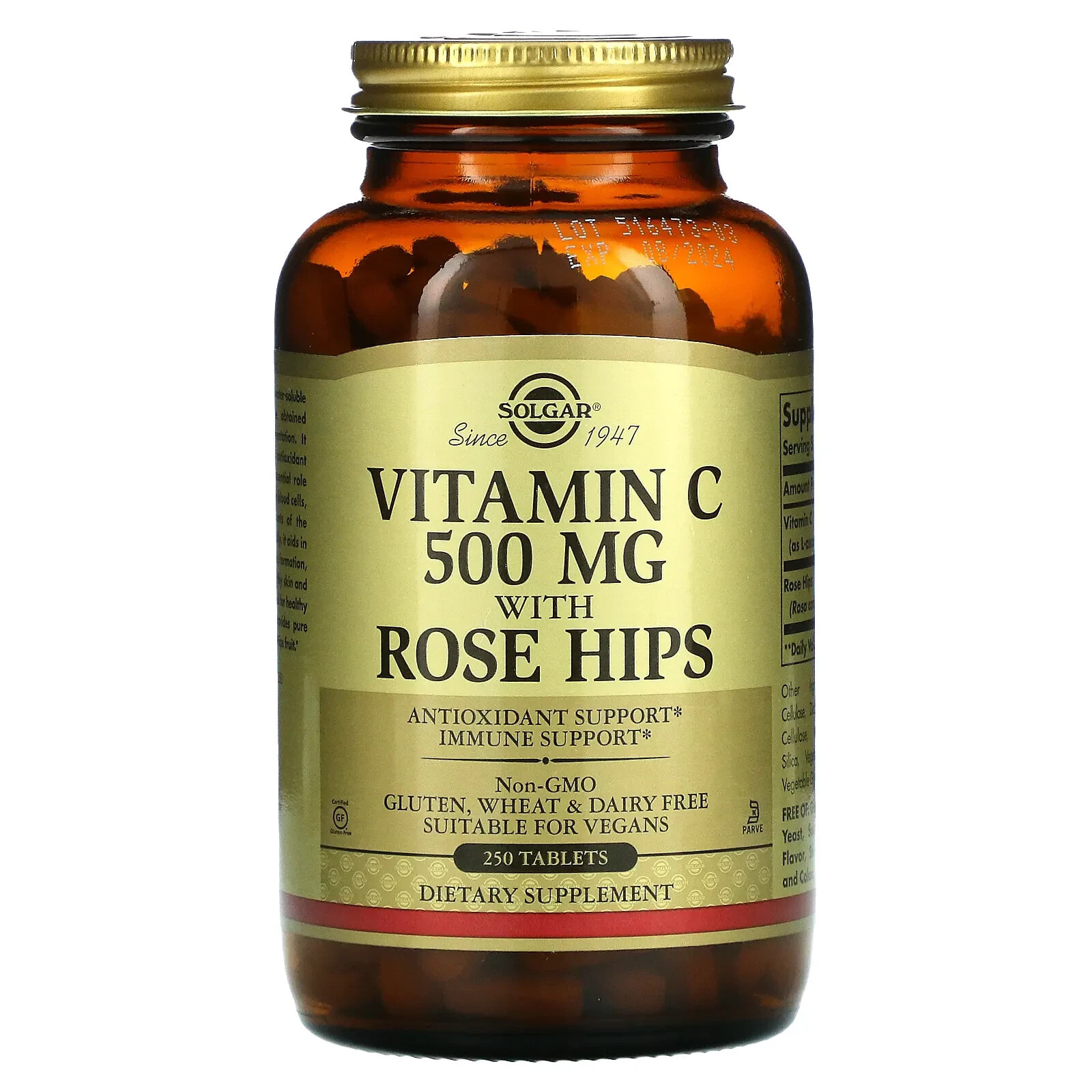 Vitamin C with Rose Hips, 1,000 mg, 250 Tablets