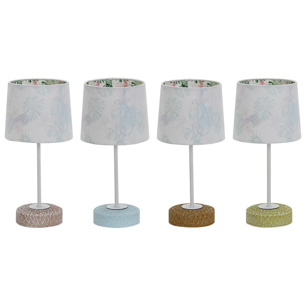 Desk lamp DKD Home Decor Ceramic 16 x 16 x 33 cm Multicolour 220 V 25 W 4 Pieces