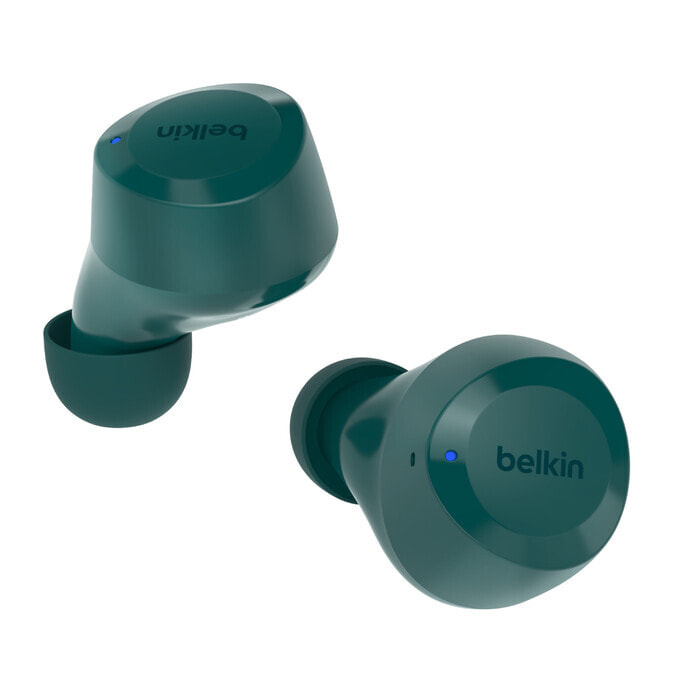 Belkin SoundForm Bolt Гарнитура Беспроводной Вкладыши Звонки/Музыка/Спорт/На каждый день Bluetooth Зеленовато-голубой AUC009BTTE
